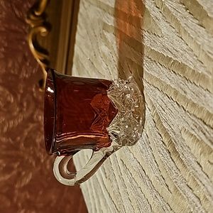 Red flash glass souvenir cup 1900